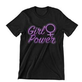 rhinestone design  rhinestone bling shirt  motivational shirt  grl pwr  glitter design  girl power t-shirt  girl power  gift for her  feminist shirt  custom bling t shirt  black power  black girl magic
