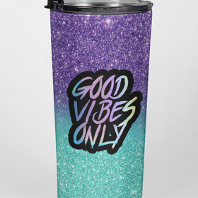 Vinyl  tumbler decal  skinny tumbler  personalized tumbler  Holographic Vinyl  good vibes tumbler  good vibes decal  glitter tumbler  Glitter Ombre  Epoxy Tumblers  Decal  custom tumbler